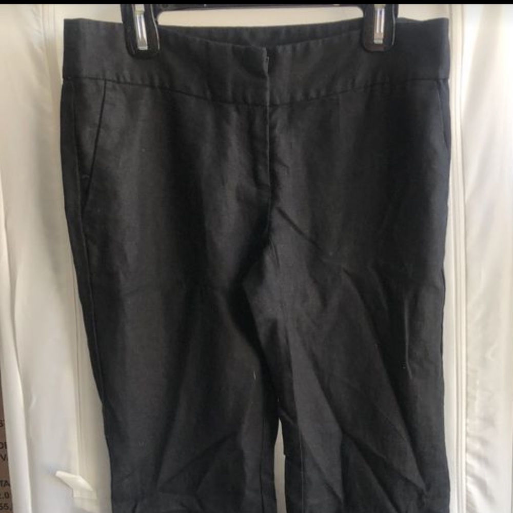 Black linen trouser pants